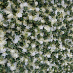 3D White Rose Greenery Fabric Flower Wall Backdrop for Event & Party Decor