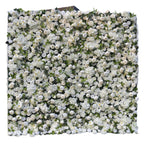 Premium 5D White Rose & Hydrangea Flower Wall Greenery Backdrop for Wedding Event Decor