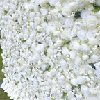 Atlasflowerswall 5D White Simulation Fabric Flower Wall Backdrop Wedding Decoration Outdoor Event Setup